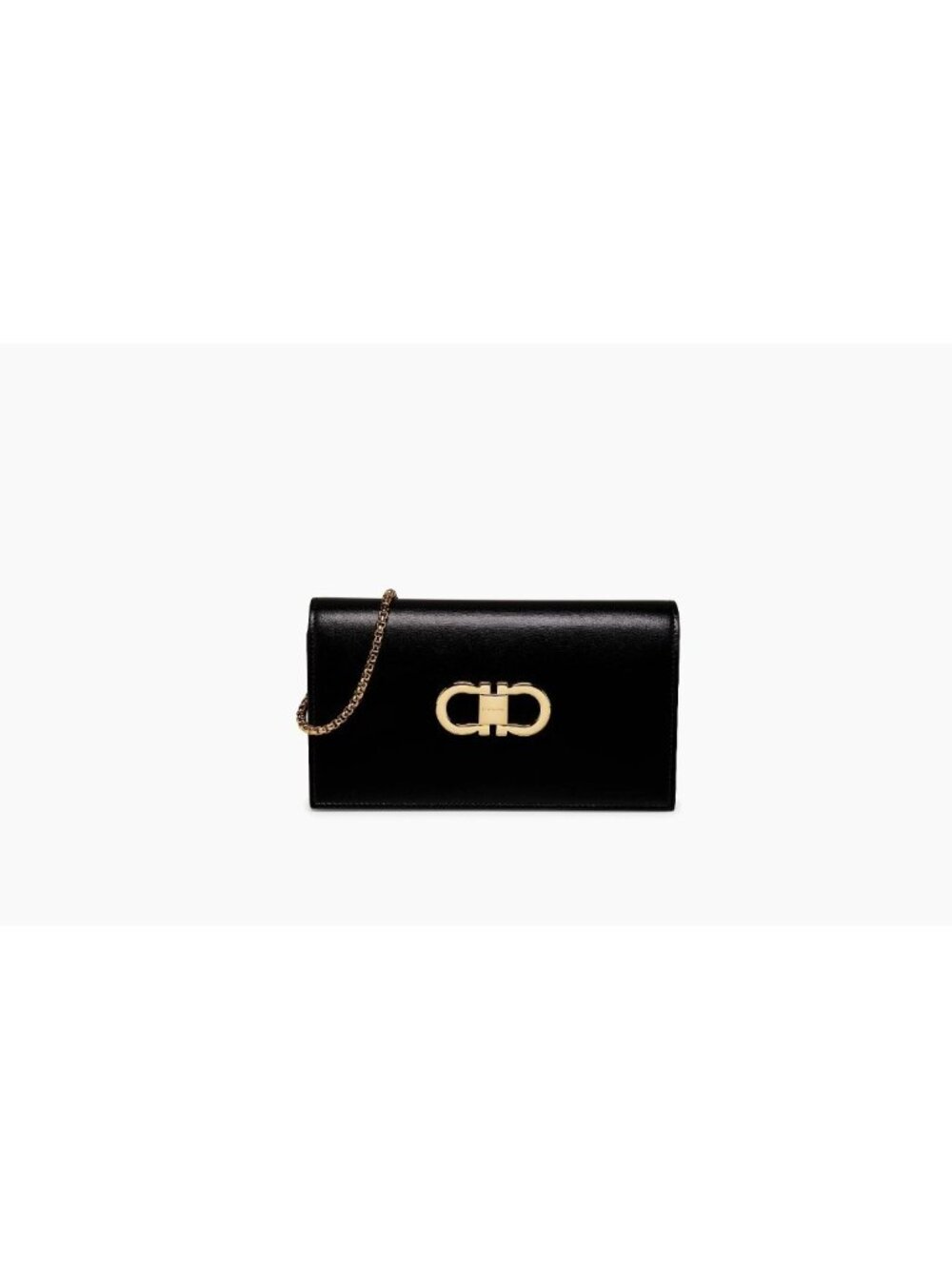 SALVATORE FERRAGAMO Mini Double Gancio leather women's crossbody bag - Black